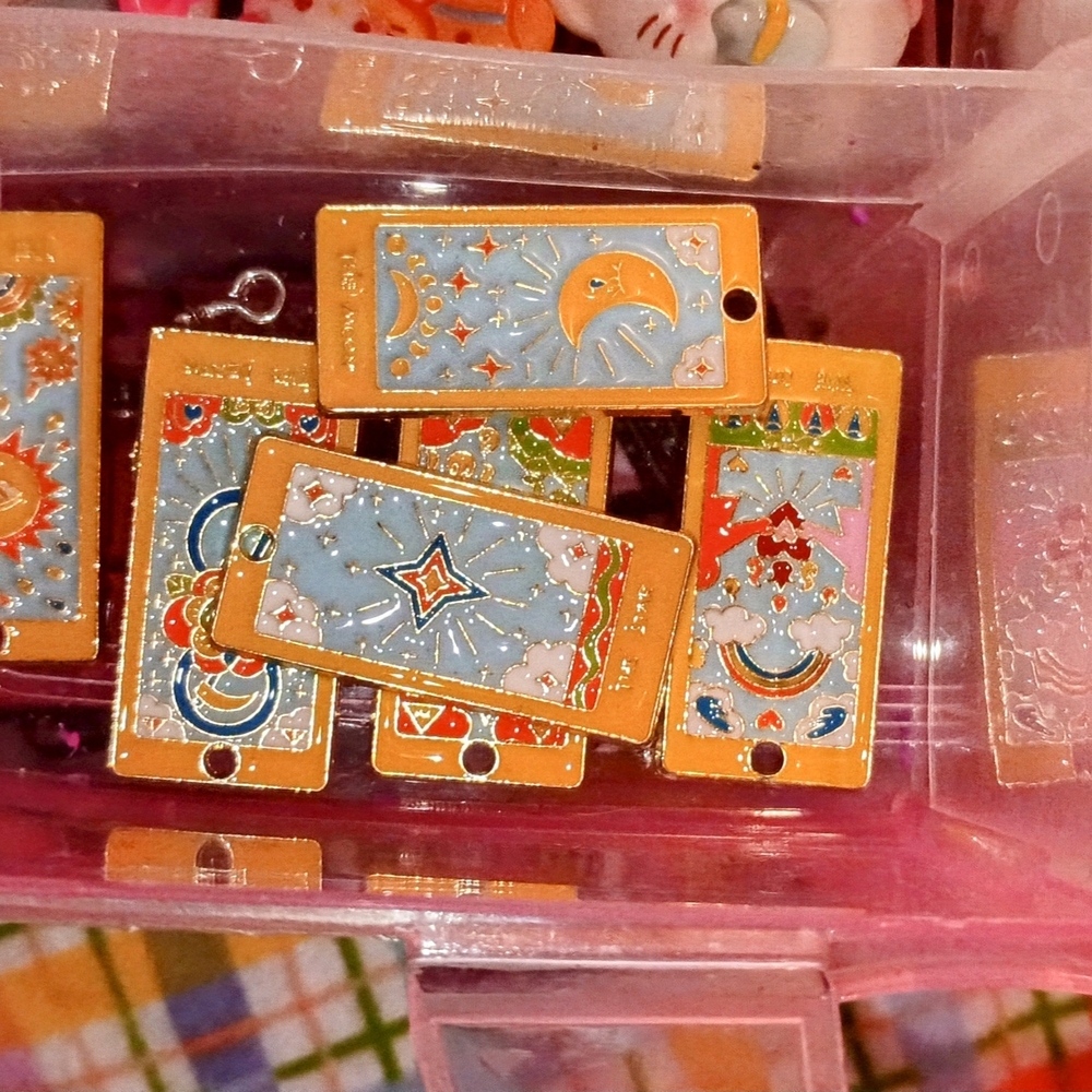 Colorful Tarot Card Charms